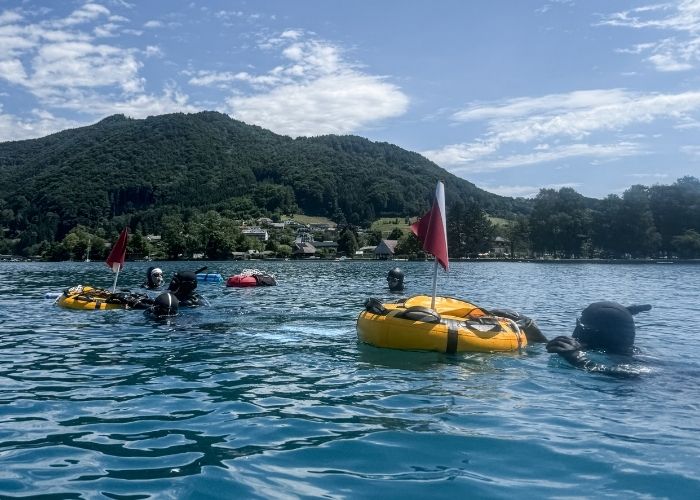 Training Freitauchen Attersee